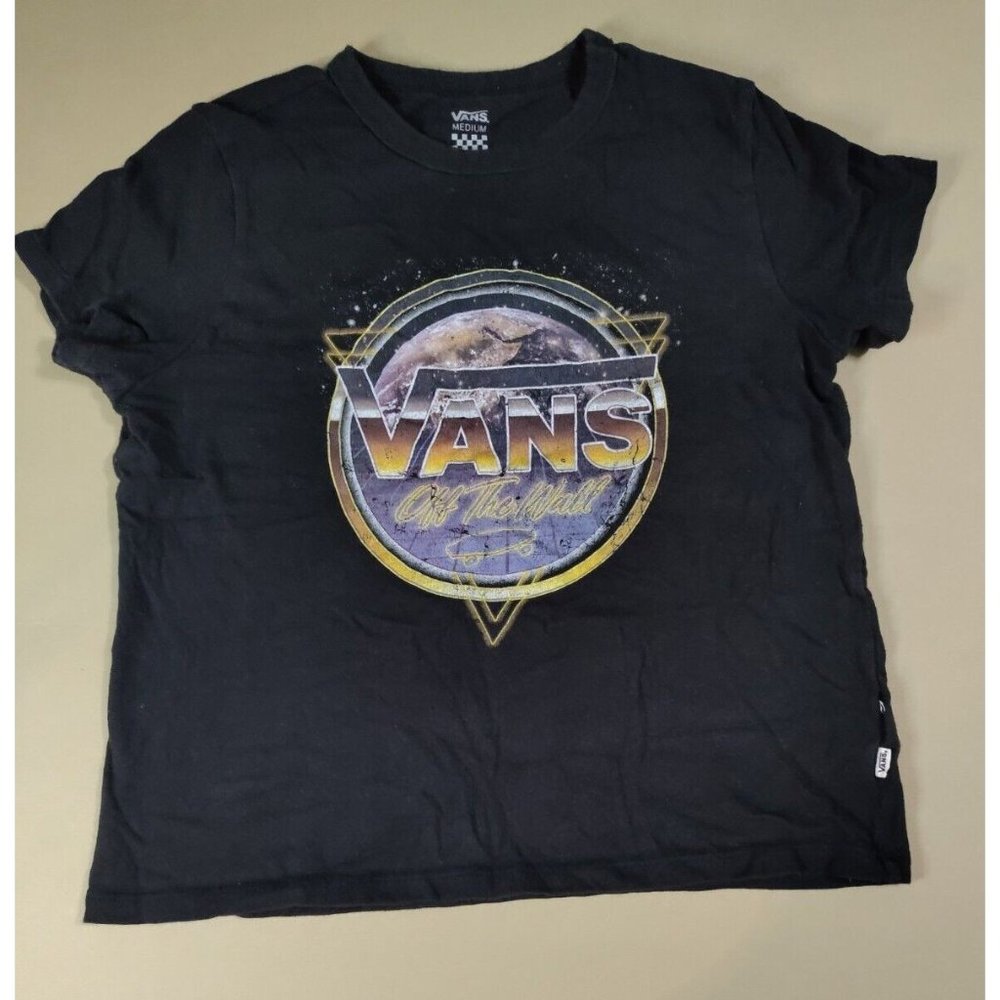 Vans Black Galaxy Semi Crop Top Sz M